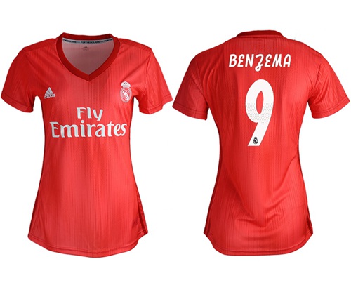 Women's Real Madrid #9 Benzema Third Soccer Club Jersey